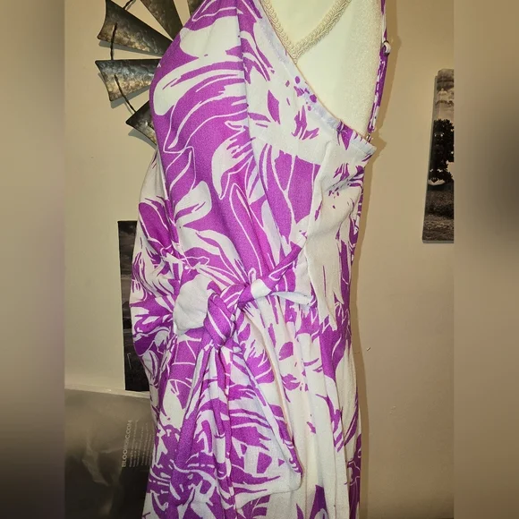 Purple Hawaiian Style Dress Large - Picture 11 of 14